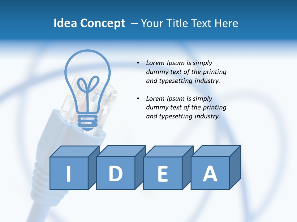 Macro Shot Of Network Connection Plug Rj-45 PowerPoint Template