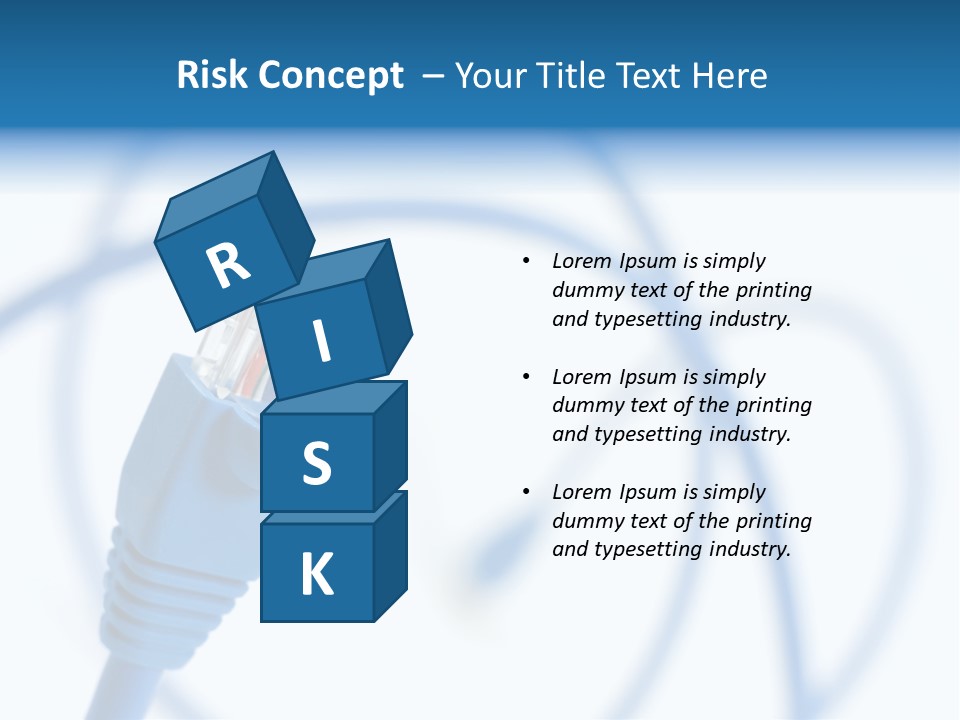 Macro Shot Of Network Connection Plug Rj-45 PowerPoint Template