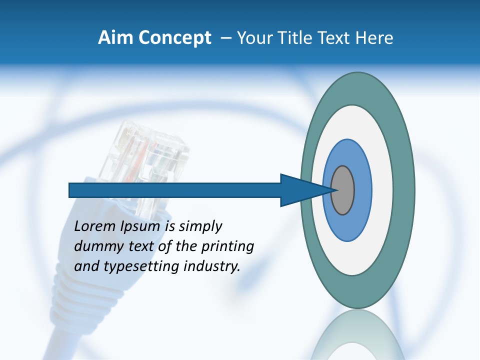 Macro Shot Of Network Connection Plug Rj-45 PowerPoint Template