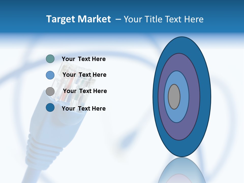 Macro Shot Of Network Connection Plug Rj-45 PowerPoint Template