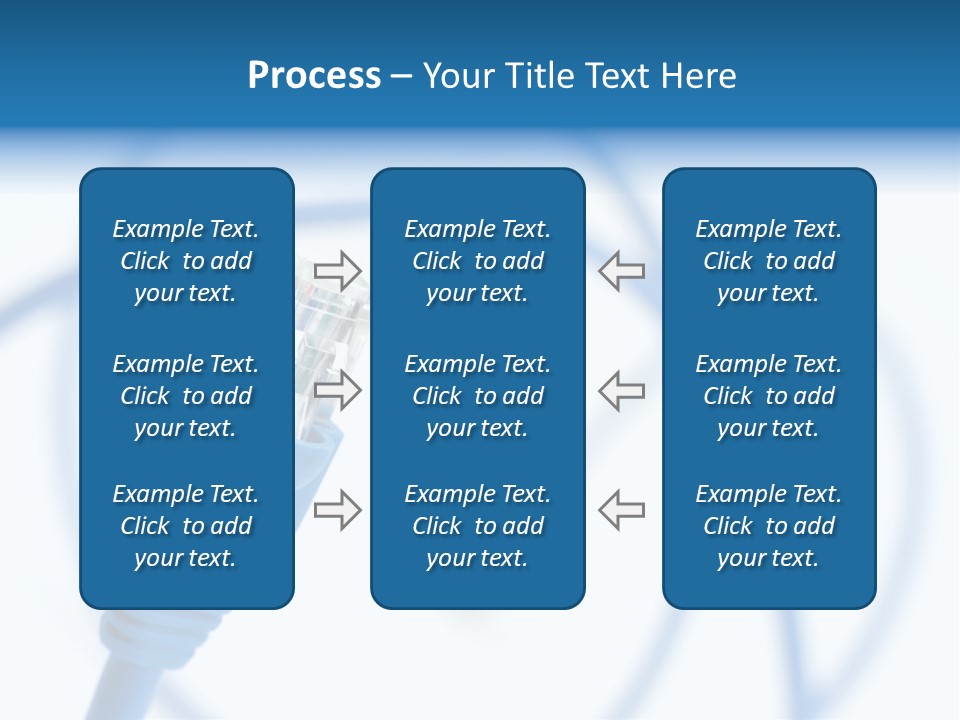 Macro Shot Of Network Connection Plug Rj-45 PowerPoint Template