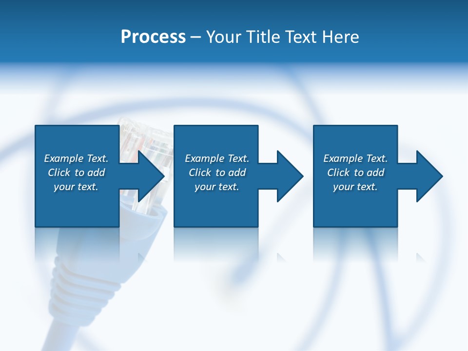 Macro Shot Of Network Connection Plug Rj-45 PowerPoint Template