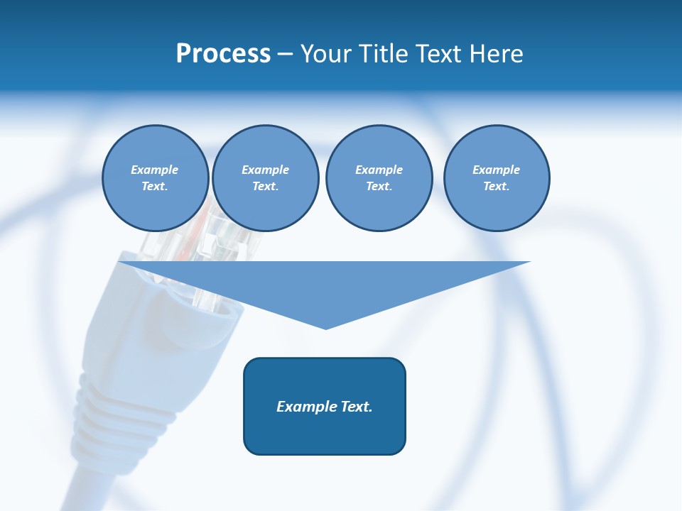 Macro Shot Of Network Connection Plug Rj-45 PowerPoint Template