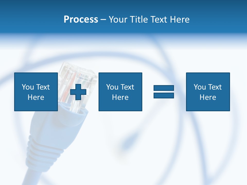Macro Shot Of Network Connection Plug Rj-45 PowerPoint Template
