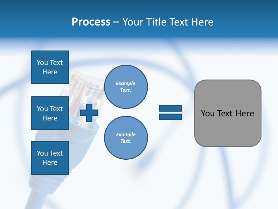 Macro Shot Of Network Connection Plug Rj-45 PowerPoint Template