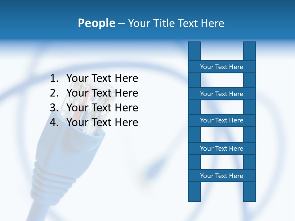Macro Shot Of Network Connection Plug Rj-45 PowerPoint Template