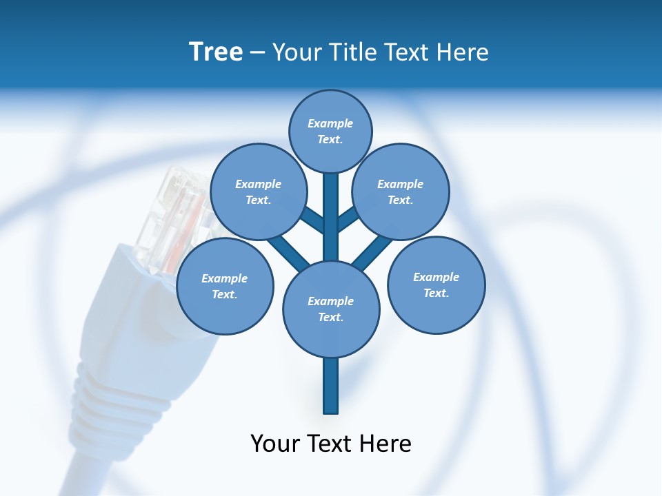 Macro Shot Of Network Connection Plug Rj-45 PowerPoint Template