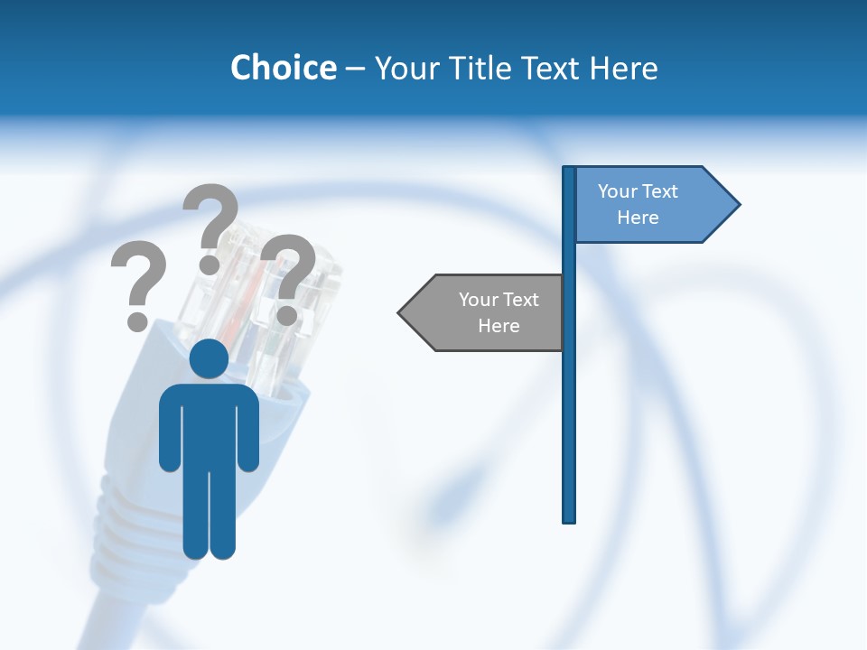 Macro Shot Of Network Connection Plug Rj-45 PowerPoint Template