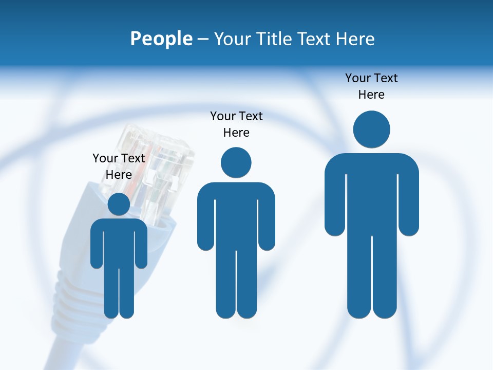 Macro Shot Of Network Connection Plug Rj-45 PowerPoint Template