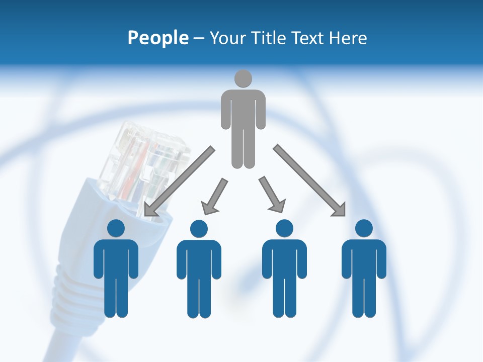 Macro Shot Of Network Connection Plug Rj-45 PowerPoint Template