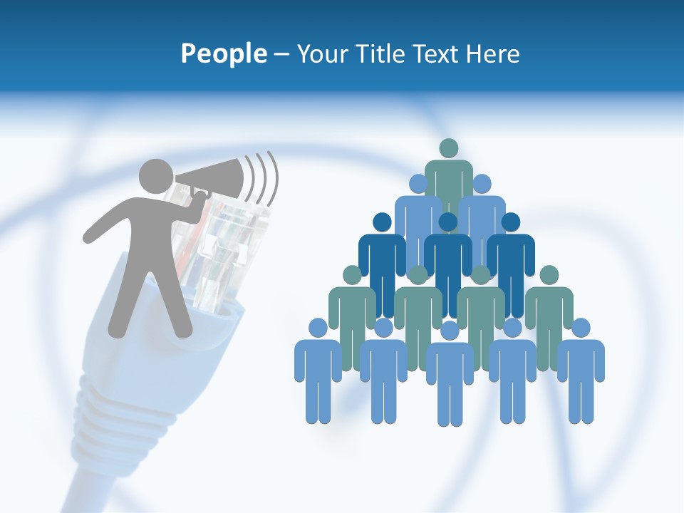 Macro Shot Of Network Connection Plug Rj-45 PowerPoint Template