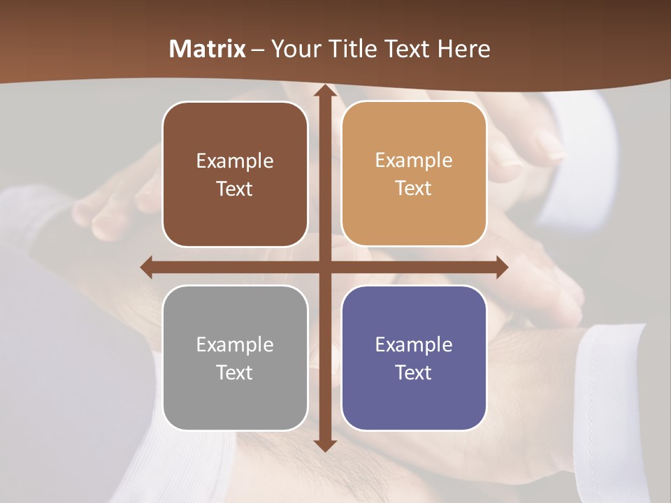 Business People Putting Their Hands On Top Of Each Other PowerPoint Template