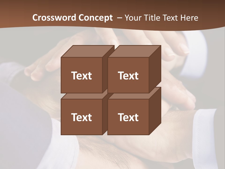 Business People Putting Their Hands On Top Of Each Other PowerPoint Template