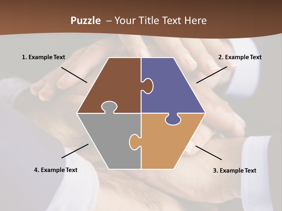 Business People Putting Their Hands On Top Of Each Other PowerPoint Template
