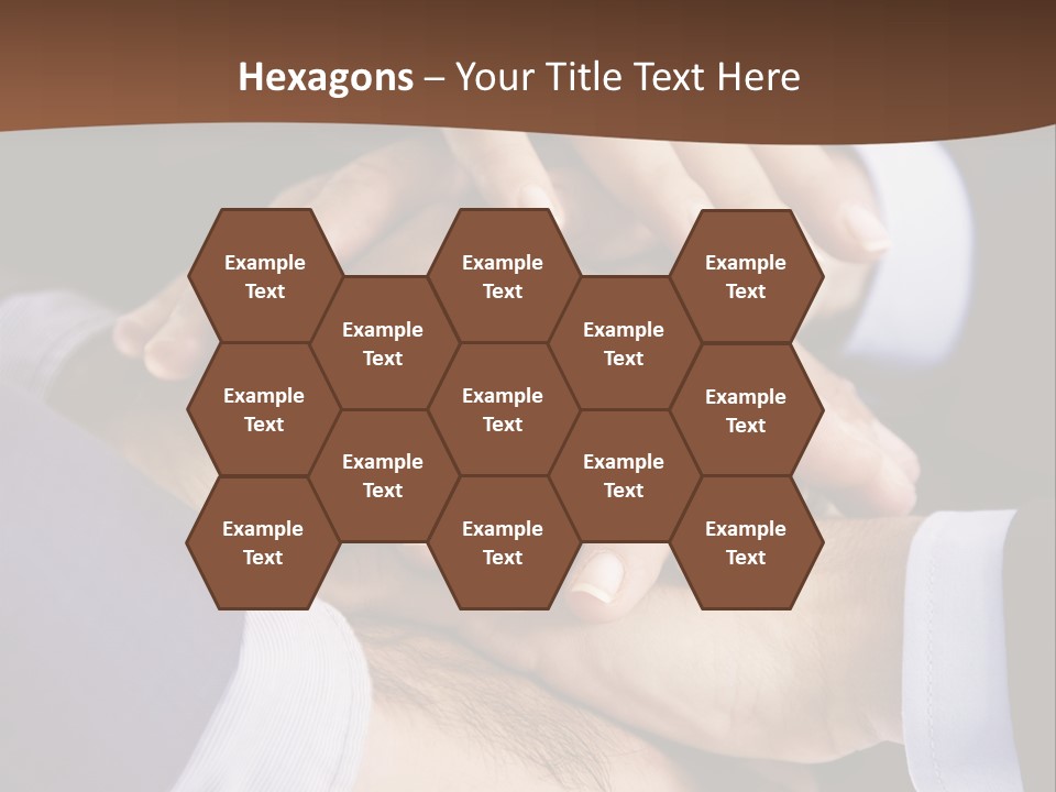 Business People Putting Their Hands On Top Of Each Other PowerPoint Template