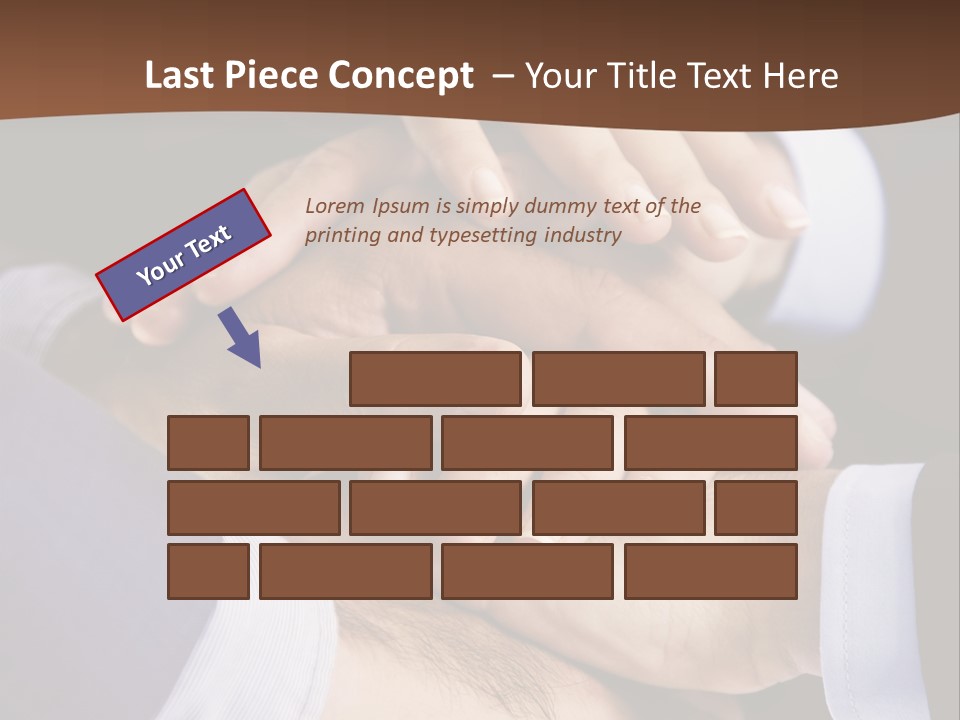 Business People Putting Their Hands On Top Of Each Other PowerPoint Template