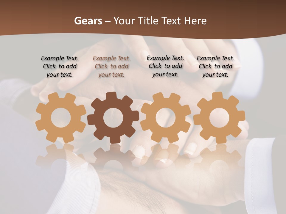 Business People Putting Their Hands On Top Of Each Other PowerPoint Template