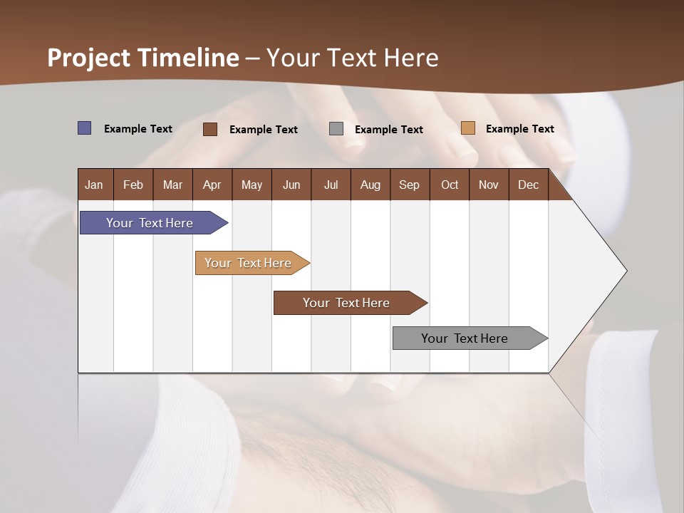 Business People Putting Their Hands On Top Of Each Other PowerPoint Template