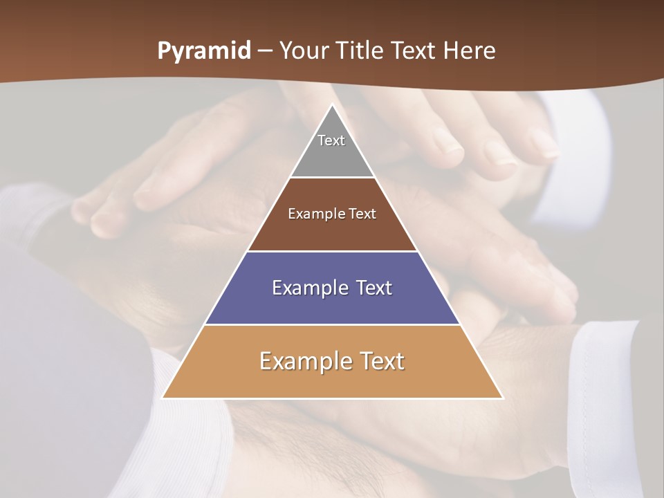 Business People Putting Their Hands On Top Of Each Other PowerPoint Template