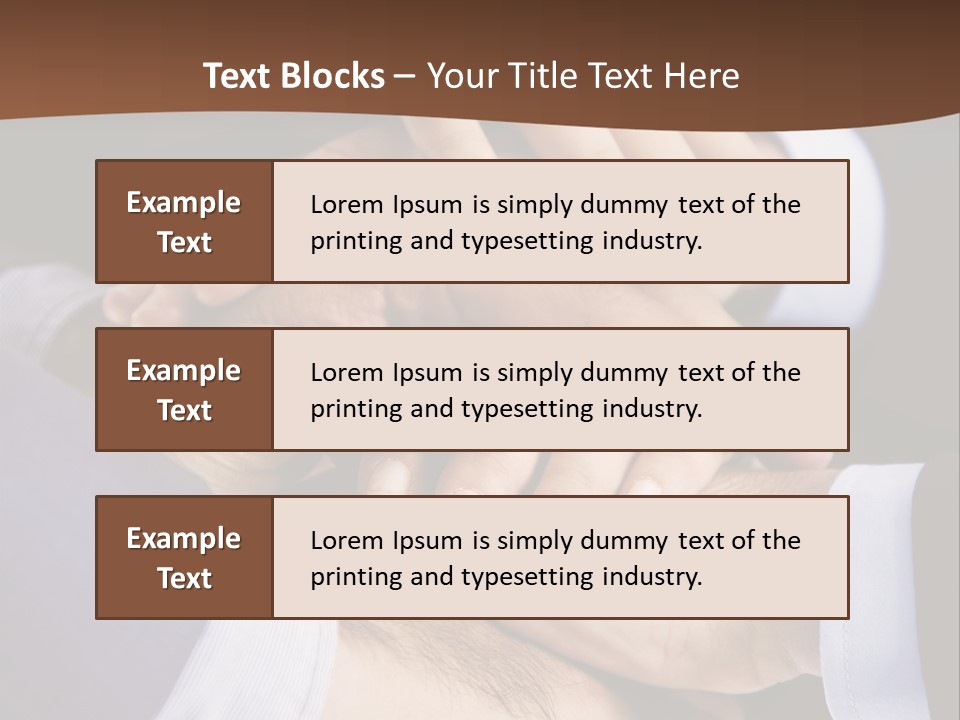 Business People Putting Their Hands On Top Of Each Other PowerPoint Template