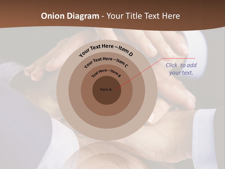 Business People Putting Their Hands On Top Of Each Other PowerPoint Template