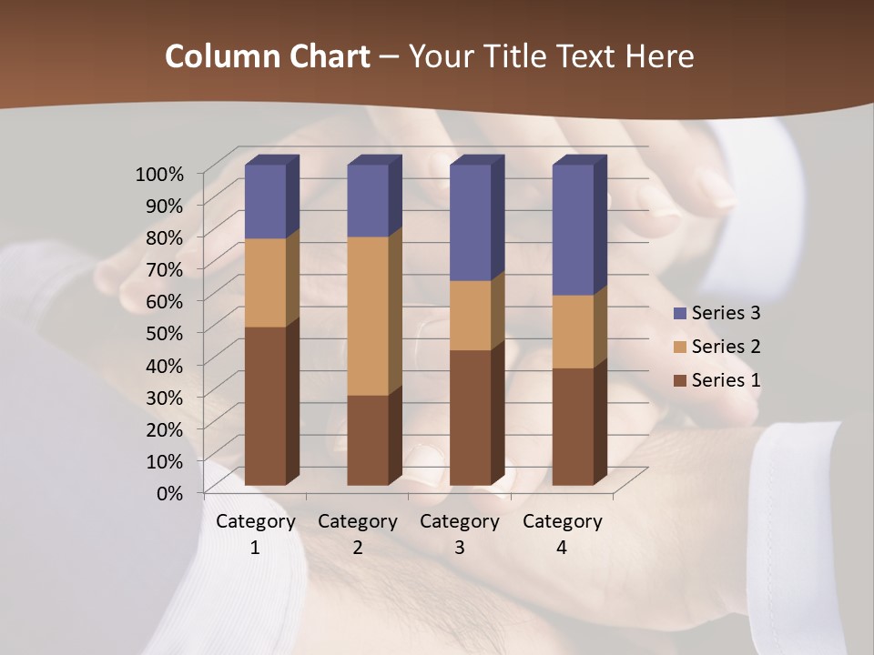 Business People Putting Their Hands On Top Of Each Other PowerPoint Template