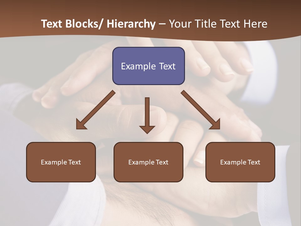 Business People Putting Their Hands On Top Of Each Other PowerPoint Template