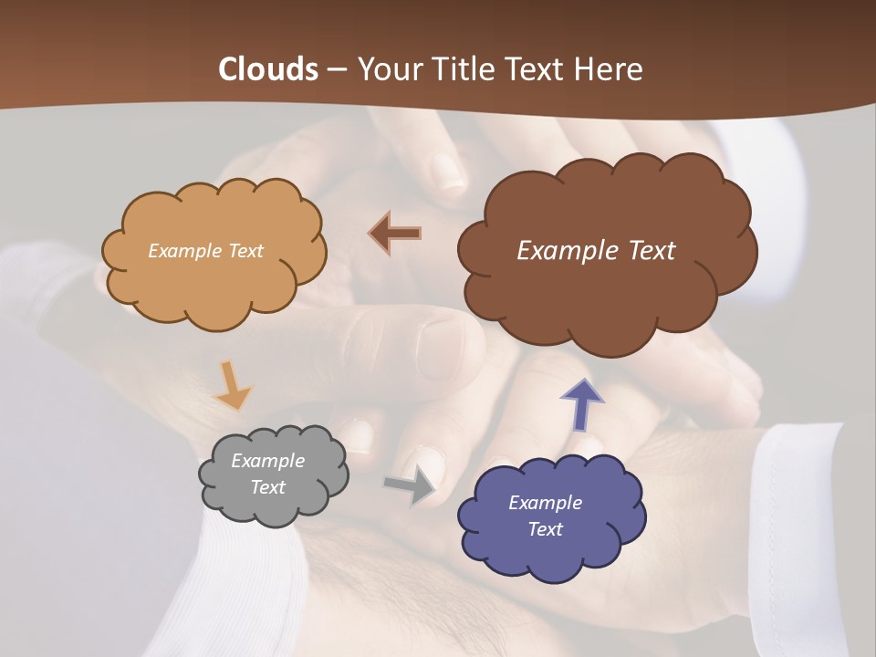 Business People Putting Their Hands On Top Of Each Other PowerPoint Template