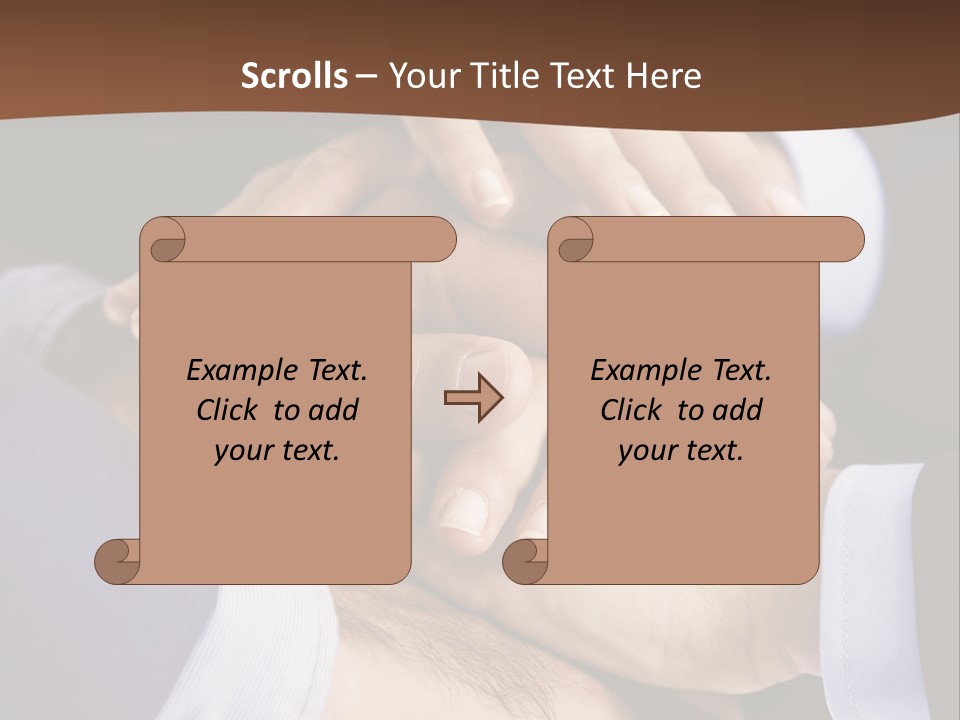 Business People Putting Their Hands On Top Of Each Other PowerPoint Template