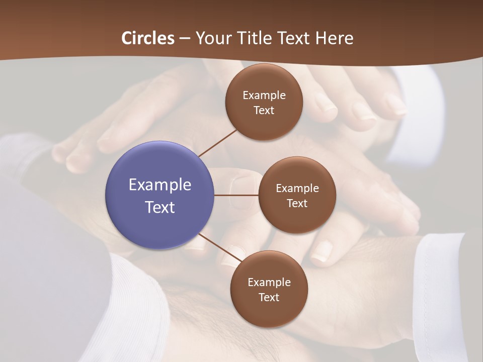 Business People Putting Their Hands On Top Of Each Other PowerPoint Template