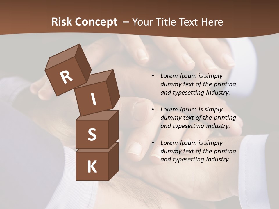 Business People Putting Their Hands On Top Of Each Other PowerPoint Template