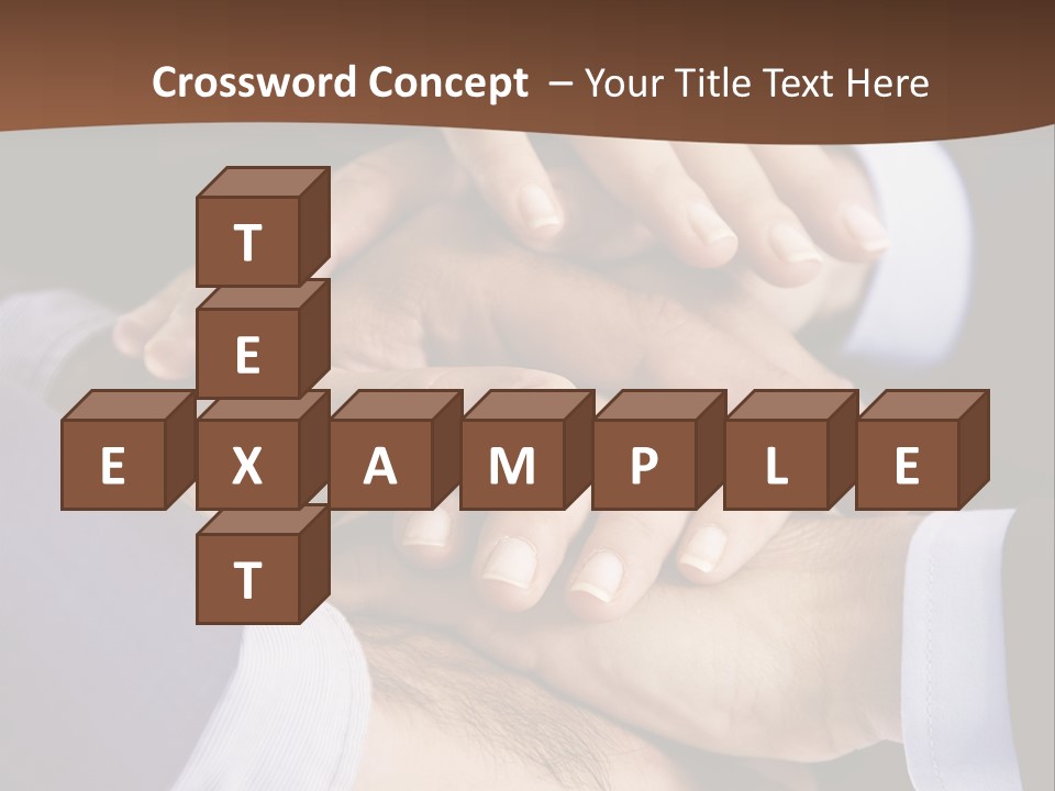 Business People Putting Their Hands On Top Of Each Other PowerPoint Template