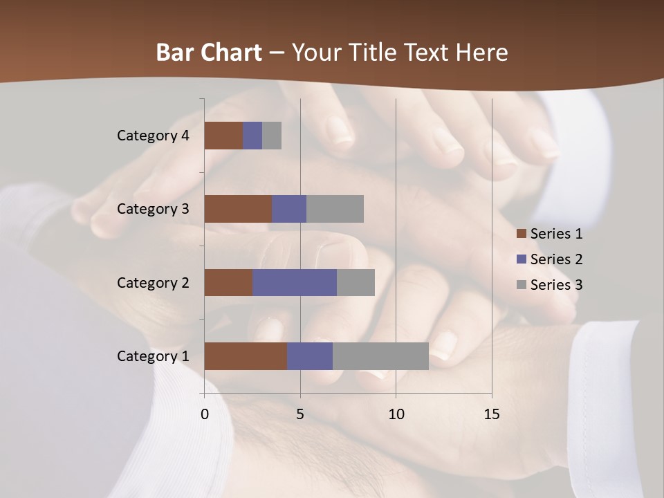 Business People Putting Their Hands On Top Of Each Other PowerPoint Template