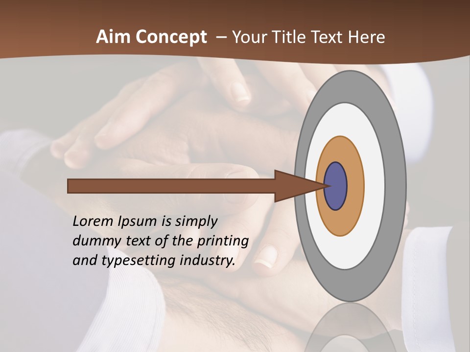 Business People Putting Their Hands On Top Of Each Other PowerPoint Template