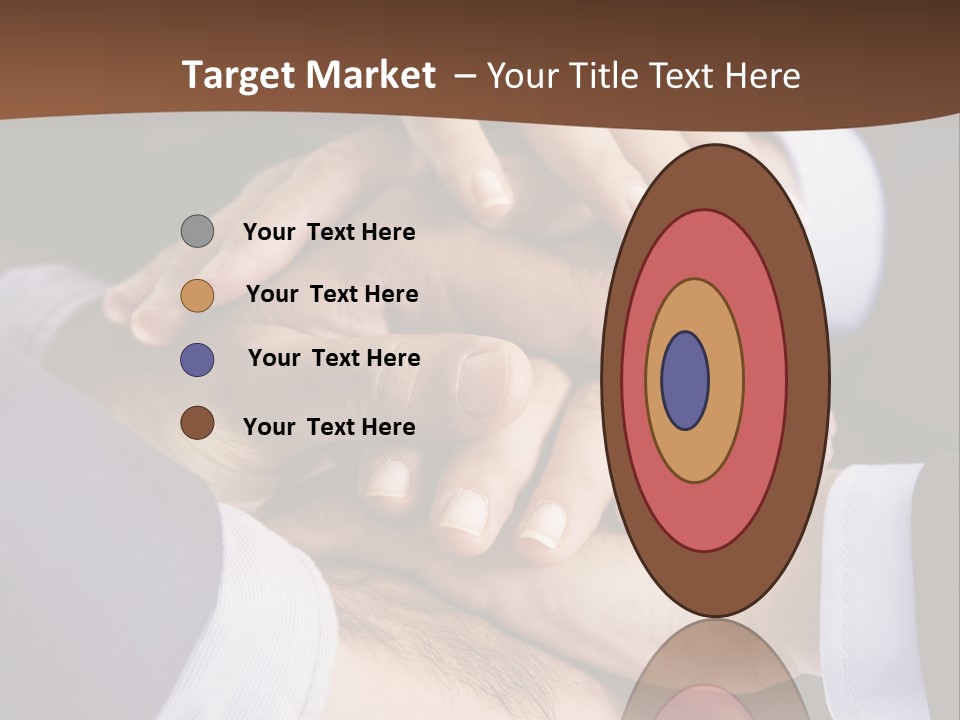 Business People Putting Their Hands On Top Of Each Other PowerPoint Template