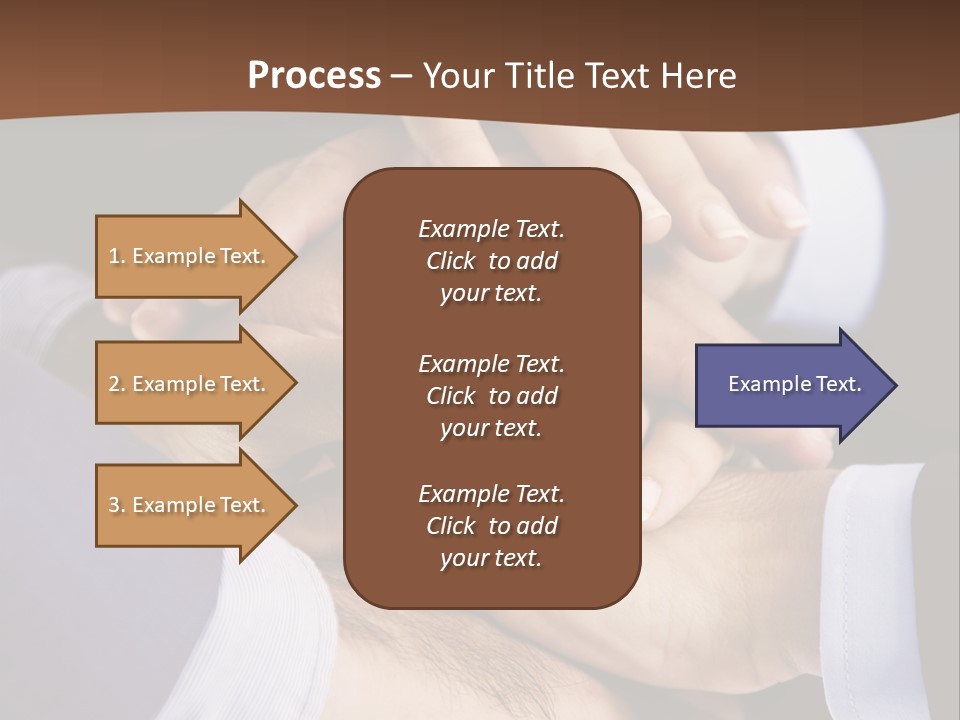 Business People Putting Their Hands On Top Of Each Other PowerPoint Template