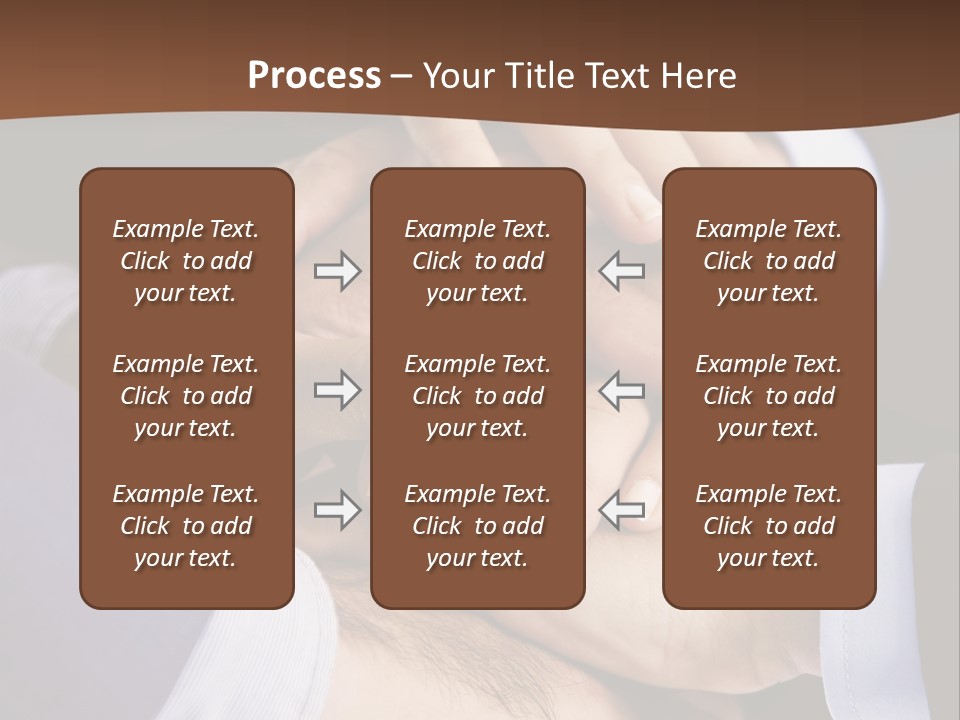 Business People Putting Their Hands On Top Of Each Other PowerPoint Template