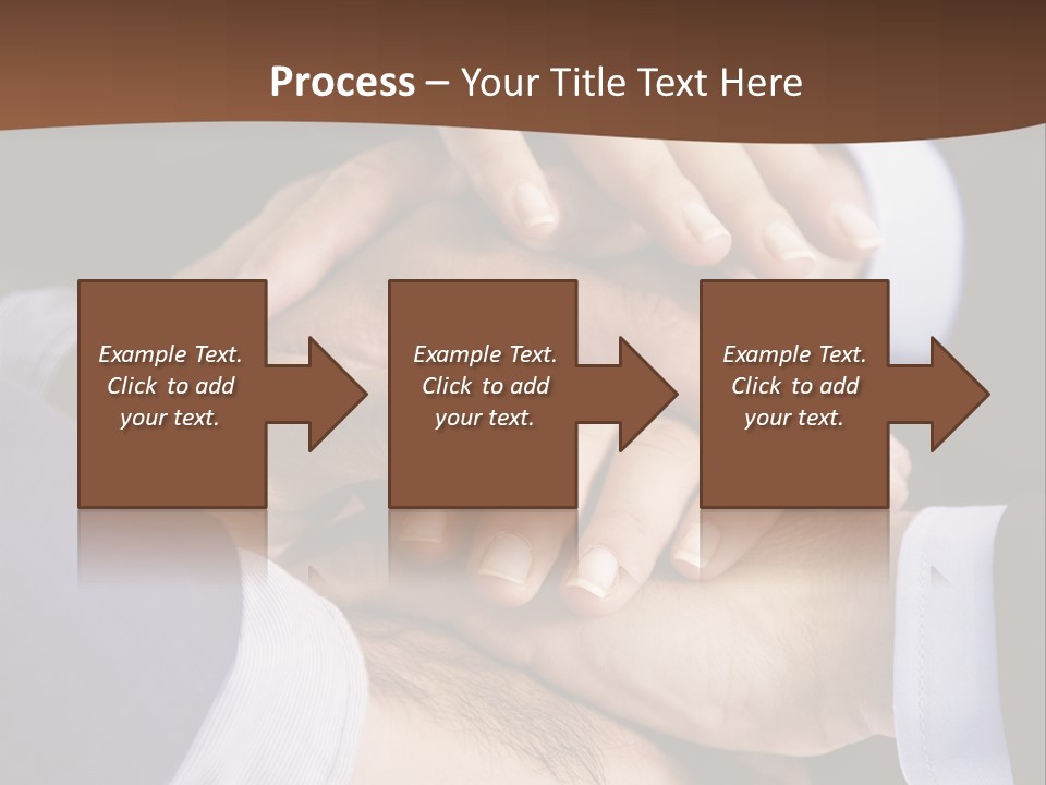 Business People Putting Their Hands On Top Of Each Other PowerPoint Template