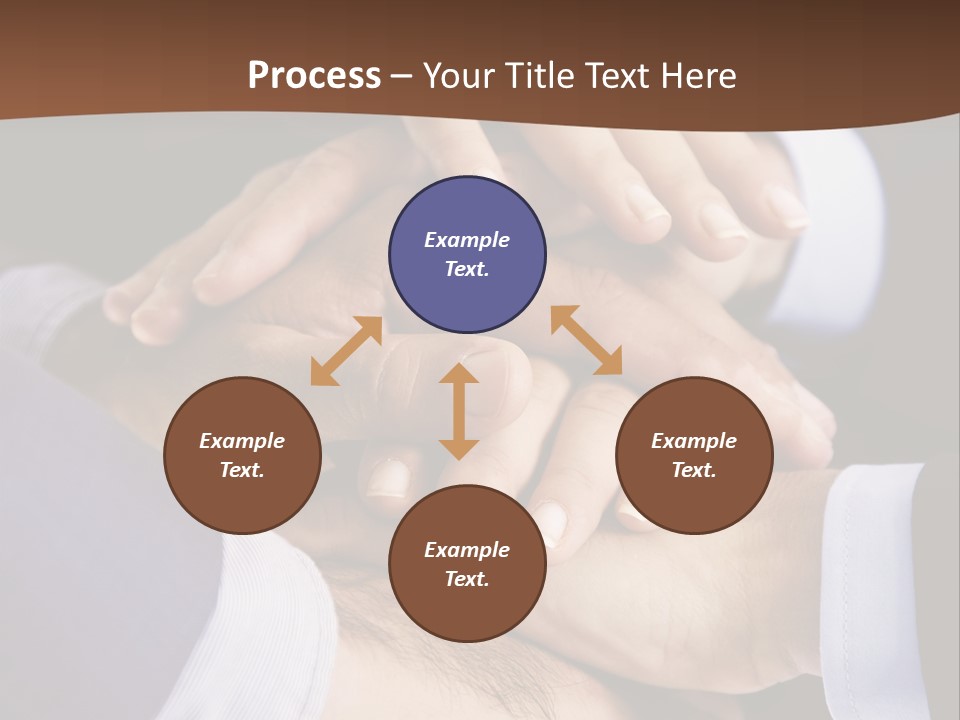 Business People Putting Their Hands On Top Of Each Other PowerPoint Template