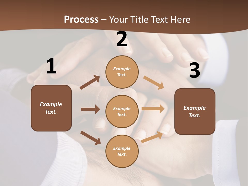 Business People Putting Their Hands On Top Of Each Other PowerPoint Template