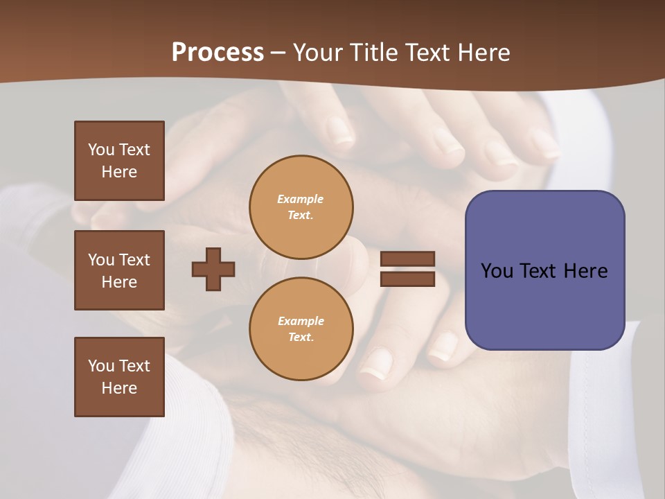Business People Putting Their Hands On Top Of Each Other PowerPoint Template