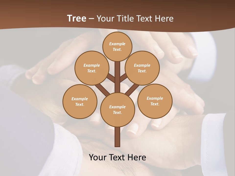 Business People Putting Their Hands On Top Of Each Other PowerPoint Template