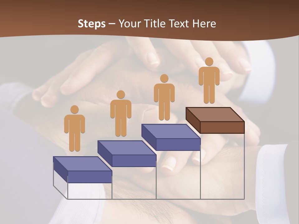 Business People Putting Their Hands On Top Of Each Other PowerPoint Template