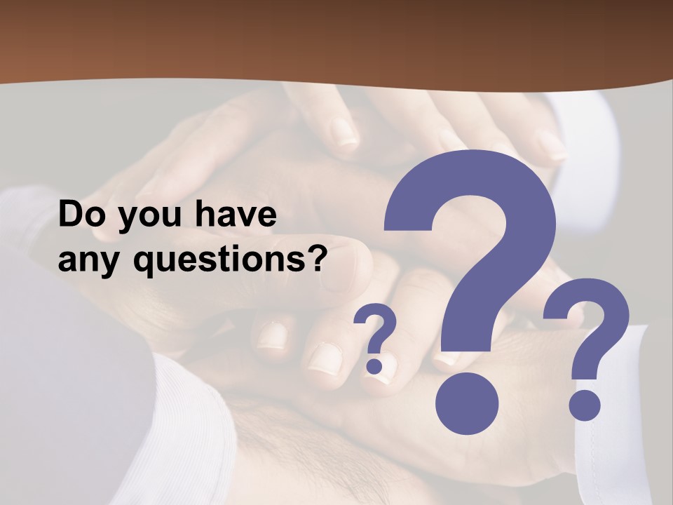 Business People Putting Their Hands On Top Of Each Other PowerPoint Template