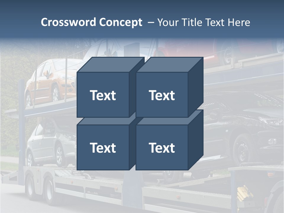 Car Carrier Truck Deliver New Auto Batch To Dealer PowerPoint Template