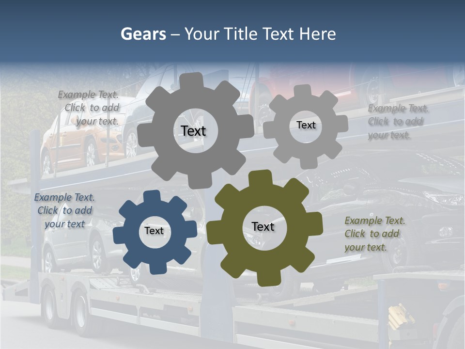 Car Carrier Truck Deliver New Auto Batch To Dealer PowerPoint Template