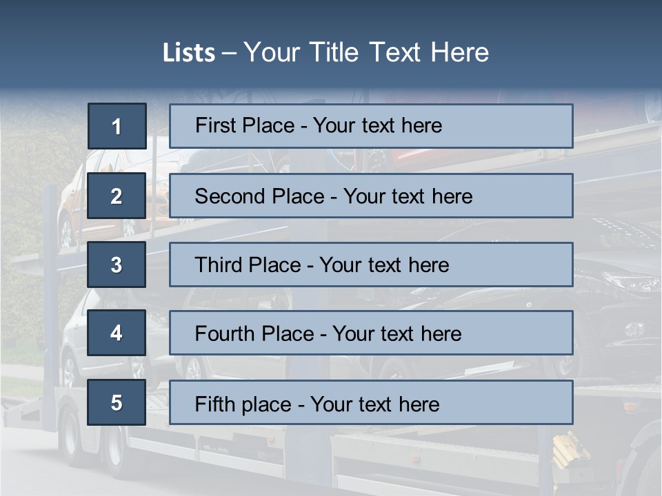 Car Carrier Truck Deliver New Auto Batch To Dealer PowerPoint Template