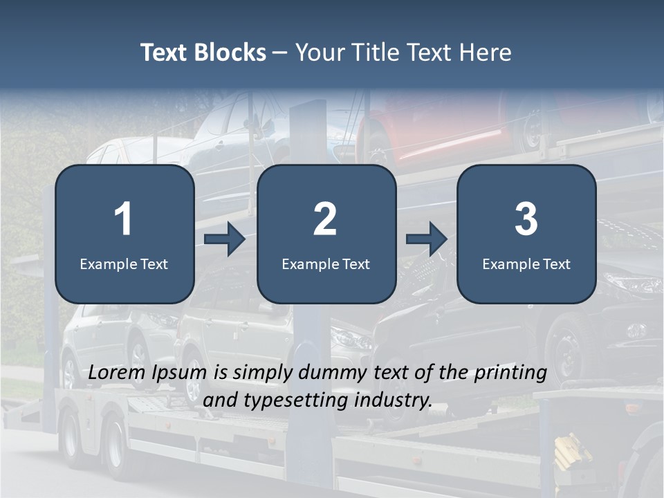 Car Carrier Truck Deliver New Auto Batch To Dealer PowerPoint Template