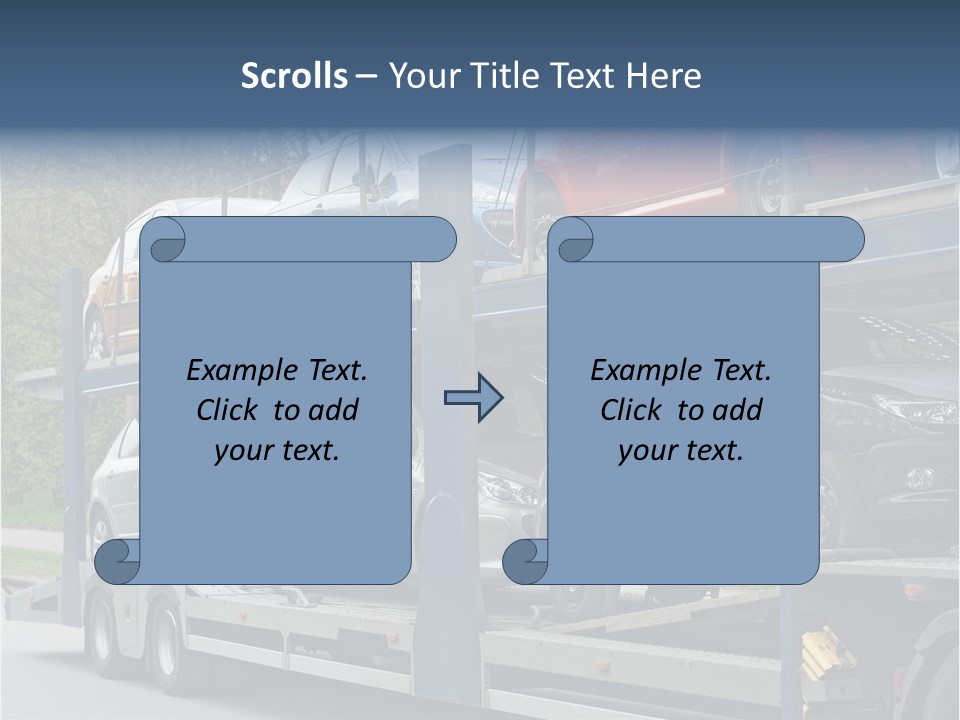 Car Carrier Truck Deliver New Auto Batch To Dealer PowerPoint Template