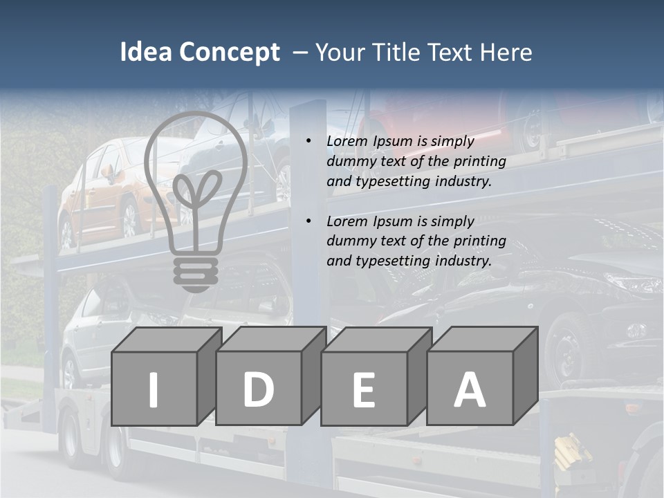 Car Carrier Truck Deliver New Auto Batch To Dealer PowerPoint Template